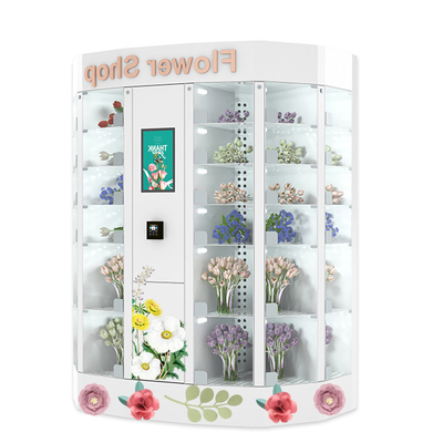 آلة بيع ثلاجة موزع الزهور المستديرة مع خزانة تبريد ذكية 120 فولت